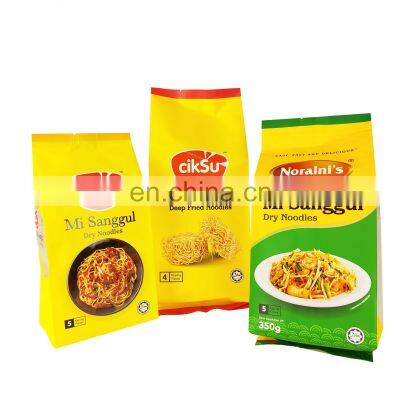 Wholesale bag instant noodles packing bags  plastic Pasta food packaging bag with transparent window