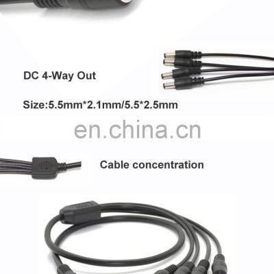 12 V Dc Extension Cable CCTV Camera 4 Channel Male To Female DC Adapter photo-5