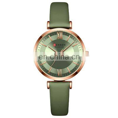 CURREN 2021 new luxury brand quartz movement fashion ladies wristband leather watch