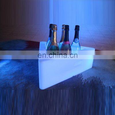 LED light plastic ice bucket PE unbreakable material LED red wine holder led ice buckets