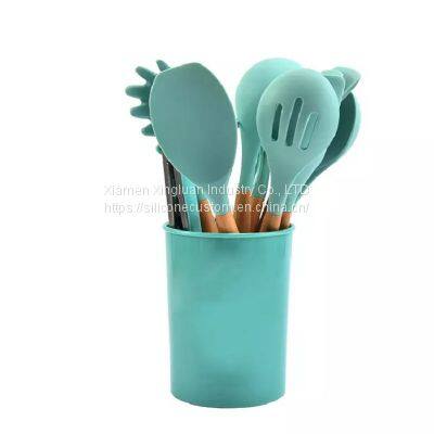 Wholesale 12 Pieces Silicone Kitchen Utensil Set Stainless Steel Kitchenware photo-2