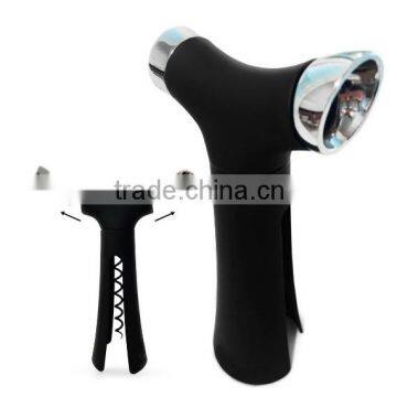 Multifunctional Wine Opener - Foil Cutter, Corkscrew, Aerator Pour Spout and Bottle Stopper - Purple photo-2