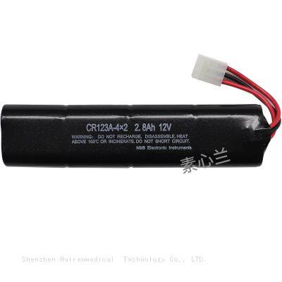 Original M&B rechargeable batteries cr123a lithium battery cr123a-4x2 2.8Ah 12V