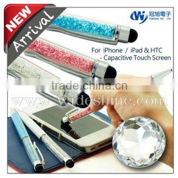 jewelled crystal bling pen colorful stylus for smartphone