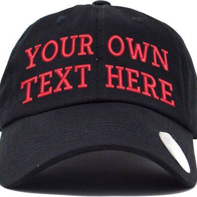 Custom Embroidered Classic Polo Style Baseball Cap Cotton Made Adjustable Fit Men Women Low Profile Dad Cap Hat