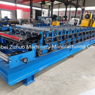 Color Steel Monterrey Roofing Making Step Tile Roof Deck Sheet Plate Glazed Tile Cold Roll Forming Machine Price photo-2