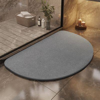 Semi Circle Bath Mat Manufacturer | Fast Drying & Water Absorbing Diatomite Bathroom Mat photo-3