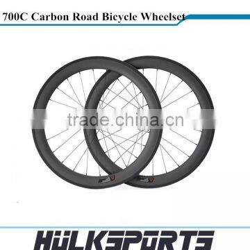 700c carbon road bike wheels Wholesale Disc Brake Road bicycle wheelset 60mm Tubular carbon disc wheel