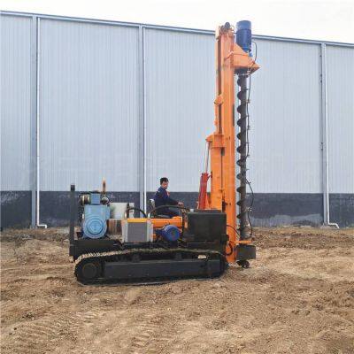 Factory Direct Sales of Photovoltaic Foundation Pile Drivers, Crawler Walking Screw Drilling Rigs, 360-degree Rotating Dual-power Pile Drivers