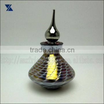 hand made mirror effect glass perfume bottle