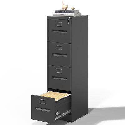 Amazon Modern 4-Drawer Steel Filing Cabinet Narrow Cabinet photo-2
