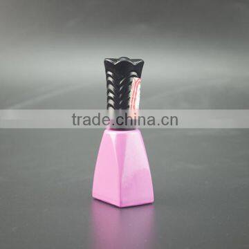 Fashionablel Coloured Pyramid Nail Polish Glass Bottles Wholesale 11ml With Cap and Brush photo-2