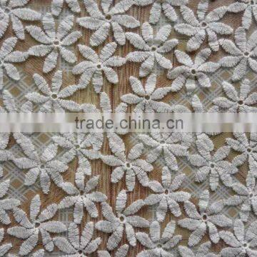 Cotton Mesh Lace Fabric/Embroidery Flower Lace/Water Soluble Lace For Garment Accessory photo-5