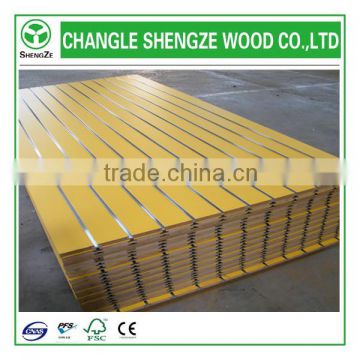 One side Solid Color or Wood Grain Melamine Slot MDF manufactuer