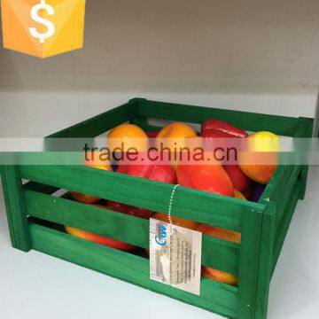 cheap green handmade wooden fruit crates for sale, high quality fruit crate wholesale