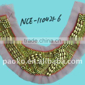 beaded necklines for garments