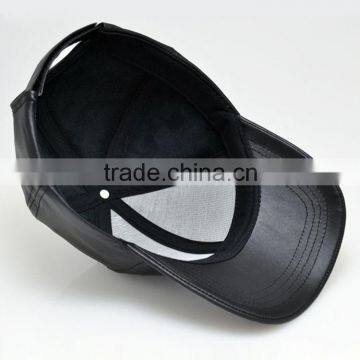 Wholesale Blank PU Leather in Puirple Trucker Hat no Mesh photo-4