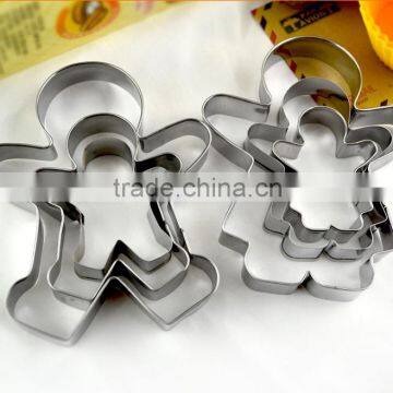 YangJiang factory manufature good quality Cute person shape stainless steel cake mould