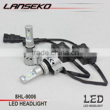 Long lifespan car led headlight 6500k DC12v/24v 6000lm auto led lamp 9006, best beam pattern for more safer