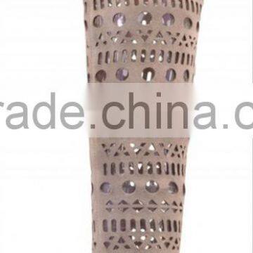 Main product attractive style rivet leather women boot for wholesale