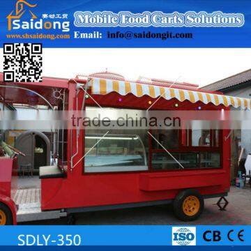 Mobile Vintage mobile food cart-street food vending cart-vintage food van with cheap price