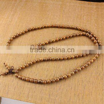 PBB018 Natural Wood Buddhist Prayer Mala Beads Necklace,Meditation 108 Mala Beads photo-2