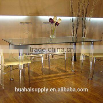 Home and restaurant furniture Sets acrylic dining table and chairs