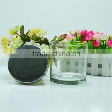 Clear candle glass jars/glass candle holder with metal lid for making candles                        
                                                                                Supplier's Choice