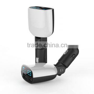 5V4.8A dual port usb bowling design car charger with led