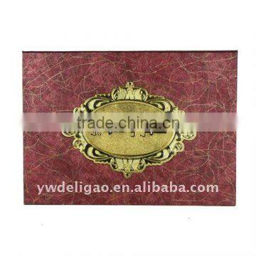 Foil Stamping Logo Art Wallpaper Wrapping Arab Honor Certificate Holder