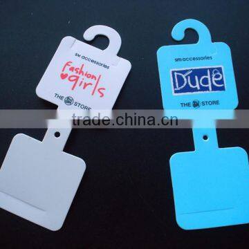 custom shape plastic printed tag, plastic die cut hang tags