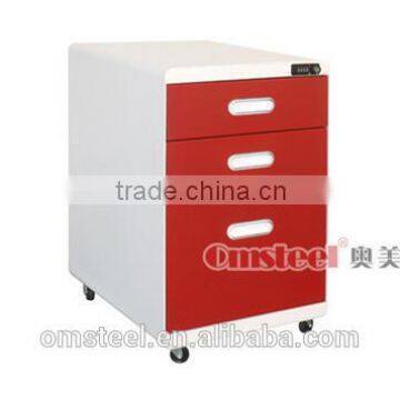 Small 3 Drawer Mobile Pedestal Cabinet With Combination Lock from China market