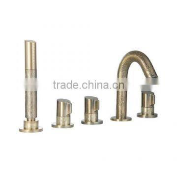 Antique Brass Bathroom Faucet Basin Mixer Tap Watermark photo-5
