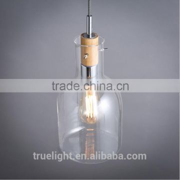 pendant light modern with wood 1 light for shops china supplier