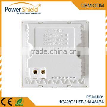 Hotel/Home/Residential Universal Electrial Wall Schuko Socket With 4 USB Charging Output 4800Amp Pure Brass Top Quality Material photo-2