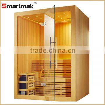 infrared sauna room with luxury tempered glass door