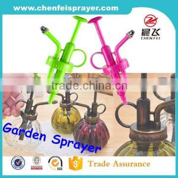 Factory price hot sale unique design custom any color ribbed closure plant pump spray flower pump sprayer dosage 1.5ml