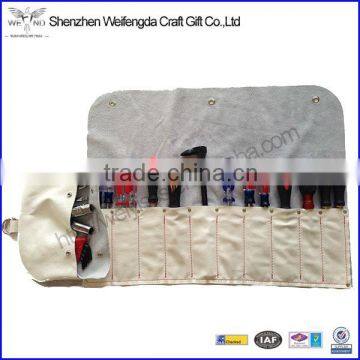 Leather "Hangable" Tool Organizer Roll with Pouch Leather