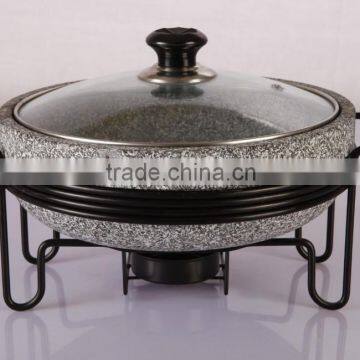 Granite stone steam cooker pot with frame stone cookware