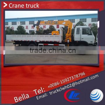 DFAC 7 ton truck with crane sale, dump truck with crane for sale