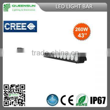 Factory directly offer 43 inch 260W light bar, LED bar lights with CHIP Build-in and 2 years warranty