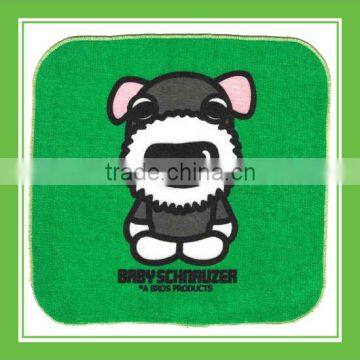 Best Products Bros Baby Schnauzer Cotton Absorbent Square Green Terry Towel With Best Quality