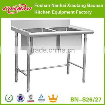 Hotel Restuarant Commercial Stainless Steel Kitchen Sink/Stainless Steel Double Bowls Sink BN-S26