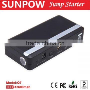 SUNPOW 13,600mAh super power bank portable 12V gasoline and diesel Li-polymer car jump starter