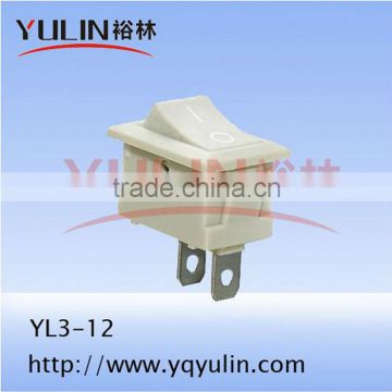 YU3-12 white ON OFF electrical 2 way rocker switch