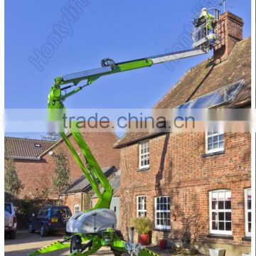 articulated platform lift trailer mounted boom lift / battery man lift