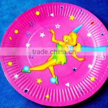 paper plates,paper plate holder,pink striped paper plates