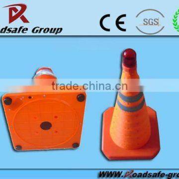 Orange &Red telescopic traffic cone