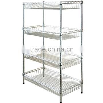 Metal rack kitchen stand kitchen shelf/ storgae wire shelf /metal kitchen shelving