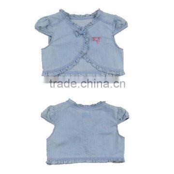 Girls' bleach denim blouse KS120008